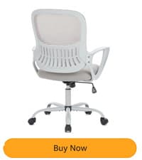 Sweetcrispy Home Office Desk Chair, Ergonomic High-Back Mesh Rolling Work Computer Chairs with Wheels and Adjustable Headrests, Comfortable Lumbar Support, Comfy Flip-up Arms for Bedroom, Study, Grey
