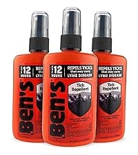Ben's Hunting Formula - Tick & Mosquito Repellent for Up to 12 Hours of Protection - 20% Picaridin Bug Spray with Pump Spray - Sweat-Resistant - 3.4 oz (3 Pack)