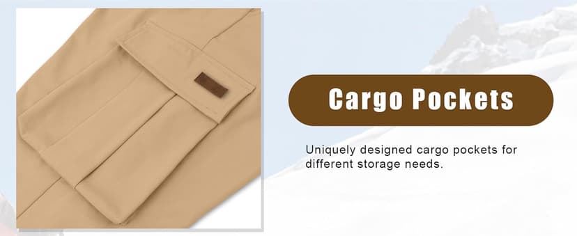 PLEPAN Men's Casual Cargo Pants Drawstring Hiking Pants Workout Tactical Joggers Sweatpants for Men