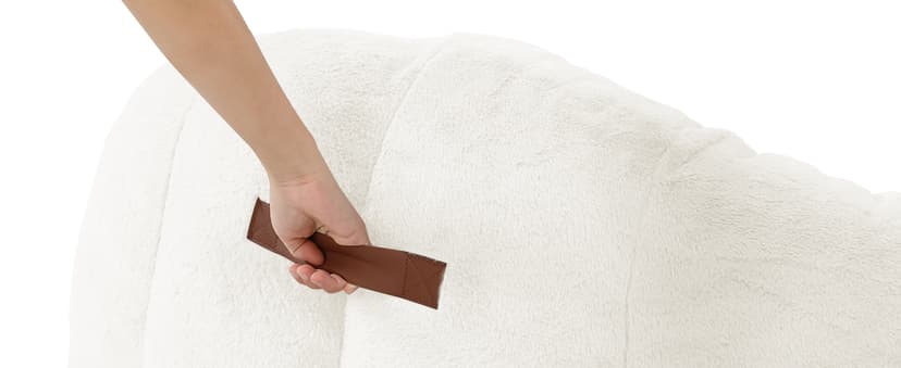 Bean Bag Chair for Adults, Soft Faux Fur Giant Beanbag Chairs, Oversized Cozy Bean Bag Couch Large Reading Chair, Comfy Bean Bag Sofa for Living Room, Bedroom & Dorm, Beige