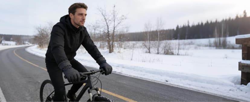 Jeniulet Waterproof Winter Gloves for Men Warm Ant-slip Touchscreen Ski Snow Cycling Running Cold Weather Long Fleece Lining