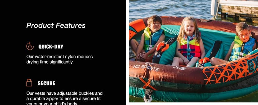 HyperLite Men's Elite Life Jacket - US Coast Guard Approved Level 70 Buoyancy Aid, Great for Any Water Sports Activity Including Boating, Paddle & Swimming