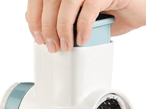 KEOUKE Rotary Ice Shaver Manual White - Stainless Steel Blade, Quick Labor-Saving Handle, Safe Stable Suction Base, Home Using Snow Cone Machine for All Ice Cubes