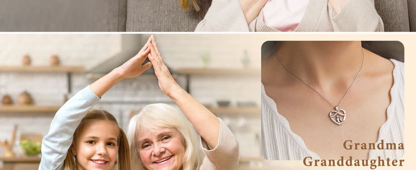 Infinity Heart Necklace Christmas Jewelry Gifts for Grandma Granddaughter Birthday Jewelry Gifts