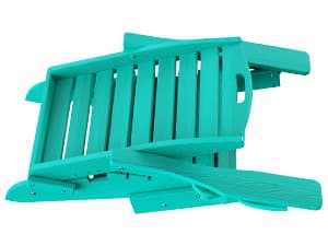 Ciokea Folding Adirondack Chair with Retractable Ottoman Fire Pit Patio Chair with Pull Out Foot Rest Weather Resistant Lawn Outdoor Lounge Chair with 2 Cup Holder (Grey)