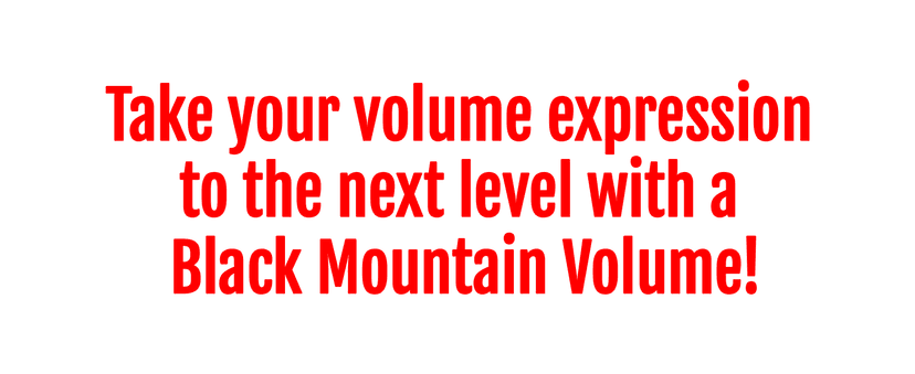 Black Mountain Mini Volume Pedal for Electric Guitar, Acoustic Guitar, Bass, Keyboard, and More - Small, Portable Foot Controlled With Roller Wheel