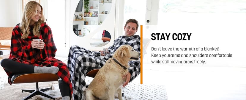 Cozy Sleeve Design for Hands-Free Comfort, Perfect for Reading, TV Time & Relaxing, Christmas & Birthday Gift Catalonia Wearable Blanket with Sleeves for Women & Men, Fleece Wrap Throw B075M2FQYV