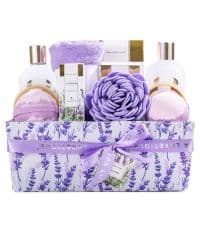 Spa Luxetique Gift Baskets for Women, Spa Gifts for Women - 10pcs Lavender Gift Sets with Body Lotion, Bubble Bath, Relaxing Bath Sets, Mothers Day Gifts for Mom