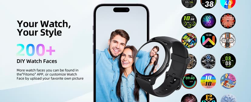 Parsonver Smart Watch for Men Women(Answer/Make Calls), HD Screen Fitness Tracker IP68 Waterproof 100+ Sport Modes, Heart Rate Sleep Monitor, Pedometer, Smartwatch for Android Phones/iPhone Compatible