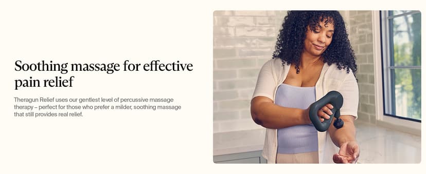 Quiet Handheld Percussion Muscle Massager for Back, Leg & Shoulder Pain Relief. Lightweight, Easy to Use, Ergonomic Grip TheraGun Therabody Relief Massage Gun | for Daily Comfort | 3-Speed | Navy B0CNS894RH
