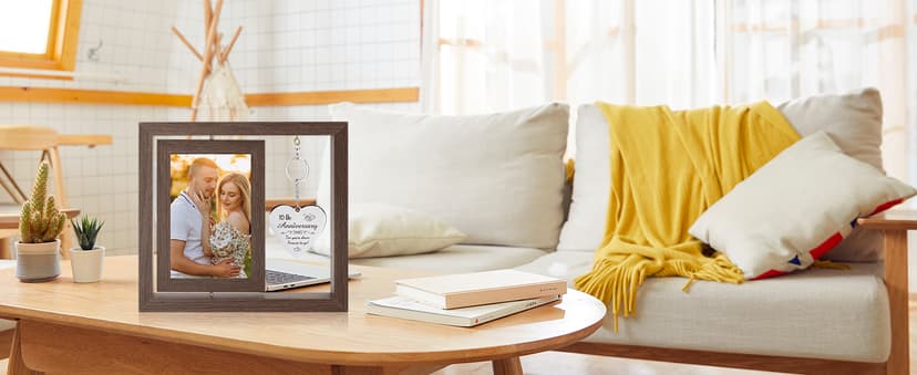 10 Year Anniversary Picture Frame Gifts for Couple 10 Year Anniversary Decorations Gifts for Wife 10 Year Gift Anniversary Customized Photo Frame Happy 10th Aniversario Decorations Gift for Him