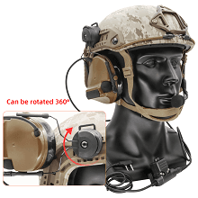HEARFALCOM Comta III Tactical Headset Helmet ARC Rail Adapter Bracket Version Noise Cancelling Pickup Shooting Headset
