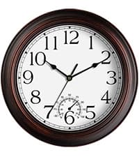KECYET Wall Clock 10 Inch Battery Operated Silent Non-Ticking Wall Clock Vintage Retro Rustic Style Decorative for Bedroom Living Room Kitchen Home Office (Bronze)