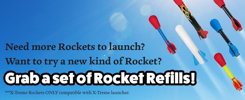 Fun Outdoor Toys for Boys & Girls, Ages 3 & Up - Soft Foam Blaster Set Soars Up to 100ft - STEM Toys for Outside & Backyard Stomp Rocket Jr Multi-Color Rocket Launcher for Kids, 8 Rockets B00G466HBU