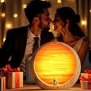 mamre Golden Sunset Lamp Gifts Idea Anniversary Valentine’s Birthday Mother's Day Gifts Home Decoration Unique Table Lamp Gift
