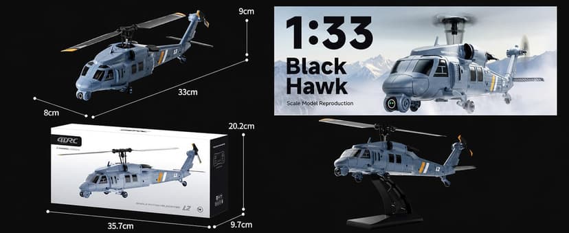 RC Helicopter with Camera, Drone, Remote Control Helicopter for Adults, 8K Aerial Photography, Altitude Hold, LED Lights, Ready to Fly for Gift