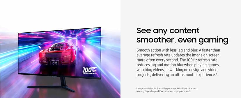 Samsung 34" ViewFinity S50GC Series Ultrawide QHD Monitor, 100Hz, 5ms, HDR10, AMD FreeSync, Ultrawide Screen, Eye Care, Thin Bezels, PIP, PBP, LS34C50DGANXZA, 2023, Black