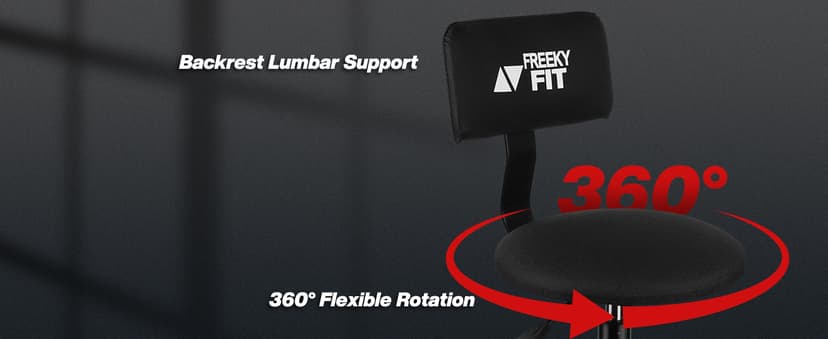 Shop Stool with Backrest, Mechanic Garage Stool for Workshop, Adjustable Shop Stools Chair, Padded Workbench Stools for Men Women, 300 LBS Capacity, 360° Swivel PVC Seat, Heavy Duty, Black