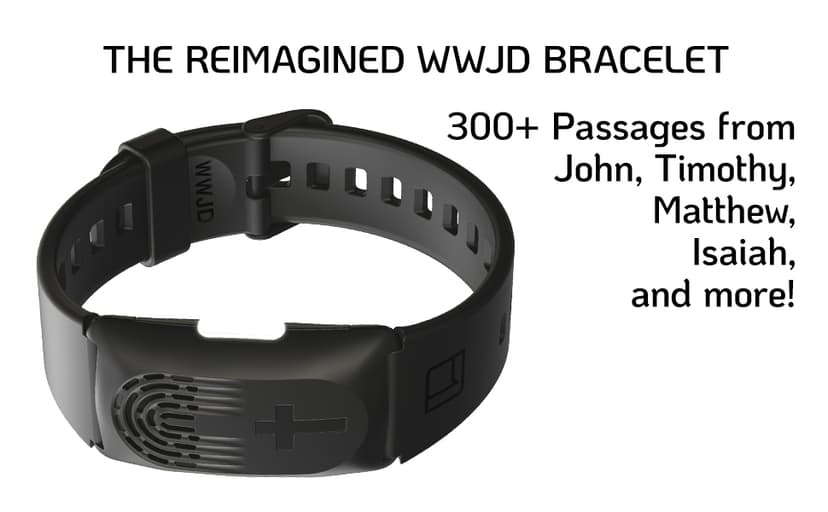 LIAISE Wearable Audio Wrist Band, WWJD Bracelet and Audio Bible, 300+ Verses from NIV, Jesus Bracelet Speaker, Christian Wristband, Christian Gifts for Men, Christian Gifts for Woman (White)