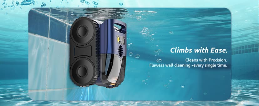 (2025 New) Cordless Robotic Pool Cleaner, Robotic Pool Vacuum for Inground Pools, Floor, Wall, Waterline and Drain Cleaning, 180 min Battery Life for Pool Up to 2150 Sq.ft