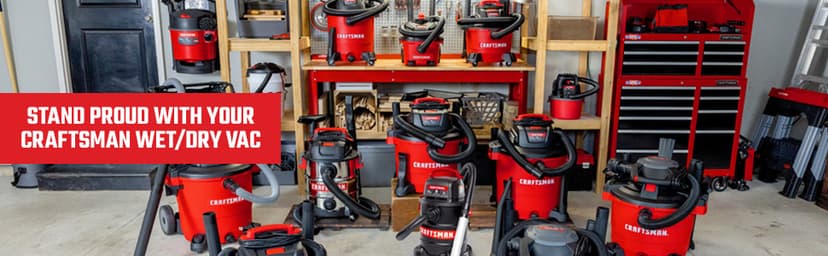 CRAFTSMAN CMXEVBE17250 2.5 Gallon 2.5 Peak HP Wet Dry Vac, Portable Shop Vacuum Wet and Dry with Filter Bag, Hose and Attachments for Cleaning in The Home