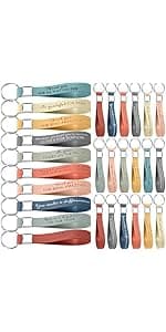 Customer Service Week, Inspirational Thank You Gifts, 10 Style Silicone Keyring for Office Staff Work Team Teacher Volunteer Nosiny 30 Pcs Keychain Appreciation Gift Bulk for Employee Coworker B0BZY67RDJ