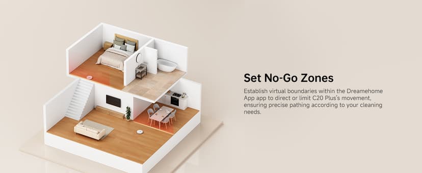 DREAME C20 Plus Robot Vacuum, 90 Days Self-Emptying Robot Vacuum and Mop Combo, 6000Pa Suction Robotic Vacuum, LiDAR Navigation, APP/Voice Control, Robot Vacuum Cleaner for Pet Hair/Carpet/Hard Floor