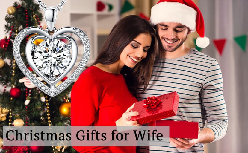 Heart Pendant Gold Necklace for Women Moissanite Lab-Created Gem I Love You Wedding Anniversary Birthday Christmas Valentine Engagements Mothers Day Jewelry for Wife Her Girlfriend Mom Daughter