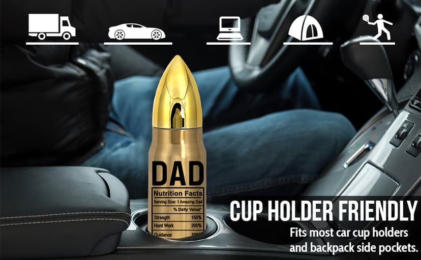 Gifts for Dad – Fathers Day, Birthday Gift, Best Dad Ever Gift for Fathers Day, 17oz American Flag Tumbler, Thoughtful Present from Daughter, Son, for Husband from Wife