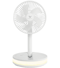 VENTY Portable Fan - Wireless Battery Operated Fan - 4 Speeds - LED Lighting - Carry Case & Remote Control - Cruise Travel - Outdoor Travel RV Power Bank With USB-C Port (Black with Case) B09PMQF5S9