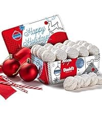 David's Cookies Christmas Cookies Gift Box - Fresh Baked Assorted Mini Cookies in Winterwonderland Tin with Chocolate Chip, White Chocolate Chip & Red Velvet - Gourmet Holiday Food Gift Basket