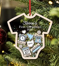Personalized Christmas Ornaments 2025 - Snow Globe Personalized Ornaments for Family of 2,3,4,5,6,7,8,9,10 Members, Ginger Breads Custom Ornament Xmas Gift Idea