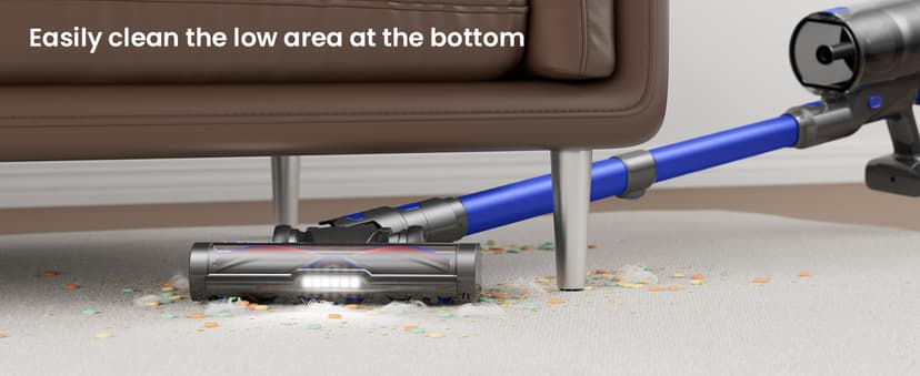 Cordless Vacuum Cleaner, Upgraded 600W 50KPA 70Mins Cordless Stick Vacuum Cleaner with Self-Standing and Touch Screen, Anti-tangle Wireless Vacumm, Vacuum Cleaners for Home/Pet Hair/Carpets/Floors