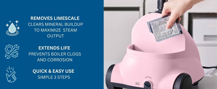 SALAV GS18-DJ Standing Garment Steamer with Roll Wheels for Easy Movement, 1.8L Water Tank for 1 Hour Continuous Steaming, Adjustable Pole for Storage, Includes Descaler Packet, 1500 watts