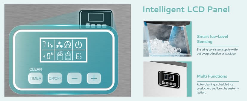 EUHOMY Commercial Ice Maker Machine 400Lbs/24H,ETL Approval, Industrial Ice Machine, 250Lbs Storage, Ice Ready in 11-20min, Stainless Steel Ice Maker for Bar/Cafe/Restaurant/Business