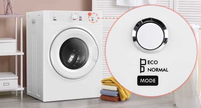 Euhomy Dryer, 3.5 Cu. Ft. 1500W Clothes Dryer, Stainless Steel Tumble Dryer with Exhaust Hose for Home, Apartment, Dorm, White