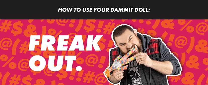 Dammit Doll - Classic Random Color, Stress Relief - Gag Gift - 1 Doll