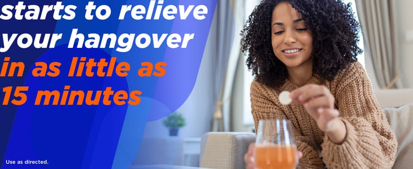 Alka-Seltzer Hangover Relief Tablets, Fast Relief Starts in About 15 Minutes for Headaches, Body Aches & Mental Fatigue, Bachelorette Party & Bachelor Party, Dispenser Pack, 120 Count