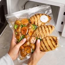 Chef Preserve Compact Vacuum Sealer for Food (Vacuum Sealer Machine + 30 Reusable Vacuum Bags) Powerful Handheld Vacuum Sealer Machine, Seal Meal Saver, Portable Food Sealer