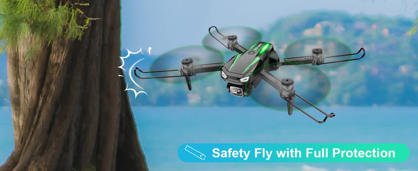 Drone with 1080P Camera, Foldable Remote Control Quadcopter for Adults Beginners, Mini Drone with Stable Hover, Waypoint Fly, 3D Flips, One Key Start, 2 Batteries, Easy to Fly Indoors & Outdoors