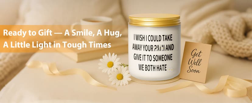 Get Well Soon Gifts for Women Men, Funny Present for Her Him After Surgery, Feel Better Candle Gift for Mom Sick Friends, Recovery, Sympathy, Cancer Comfort, Grieving, Divorce, Thinking of You Gift