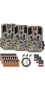 WOSPORTS Mini Trail Camera,24MP 1080P HD Game Camera Motion Activated with IR Night Vision Waterproof Video Deer Cam for Outdoor Wildlife Monitoring