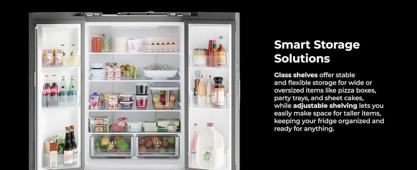 Kenmore 4675525 30' French Door Refrigerator with Freezer - Accela Chill, Ice Maker, Adjustable Glass Shelves, ENERGY STAR Certified, 17.5 cu. ft. Capacity - Fingerprint Resistant Stainless Steel