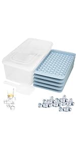 Silicone Ice Ball Molds for Whiskey - Set of 4 Round Makers with Lids for Cocktails, Bourbon, and Drinks