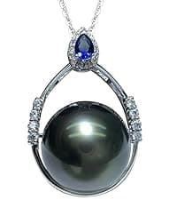 Gifts for Women Wife-Tahitian-Black-Pearl-Necklace-Gift for Wife Wedding Birthday Anniversary Jewelry-Mom Girlfriend Her Mothers Day Gifts for Mom Women Valentines Christmas Day