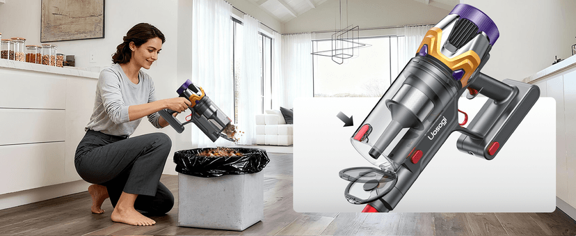 Cordless Vacuum Cleaner, Upgraded 55KPA 650W 70Mins Stick Vacuum with Hurricane Mode, Self-Standing, Touch Screen, 1.8L Dust Cup, Anti-tangle Wireless Vacumm, Vacuum Cleaners for Home/Pet Hair/Carpets