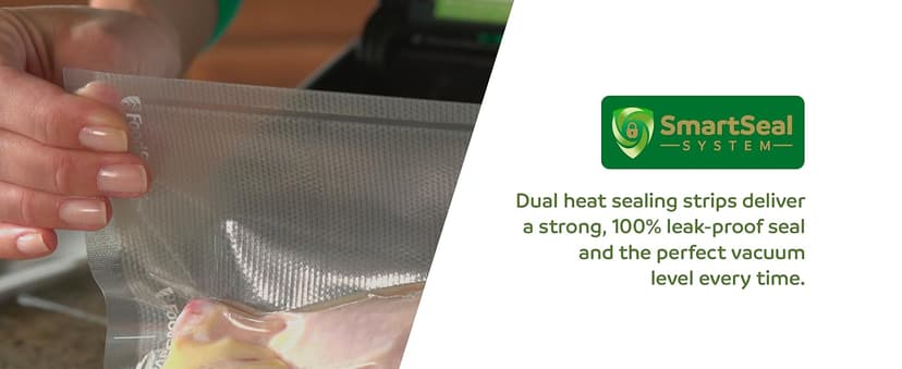 FoodSaver Vacuum Sealer Machine, Automatic Bag Detection, Sous Vide Friendly, with sealer bags, roll, handheld vacuum sealer, black