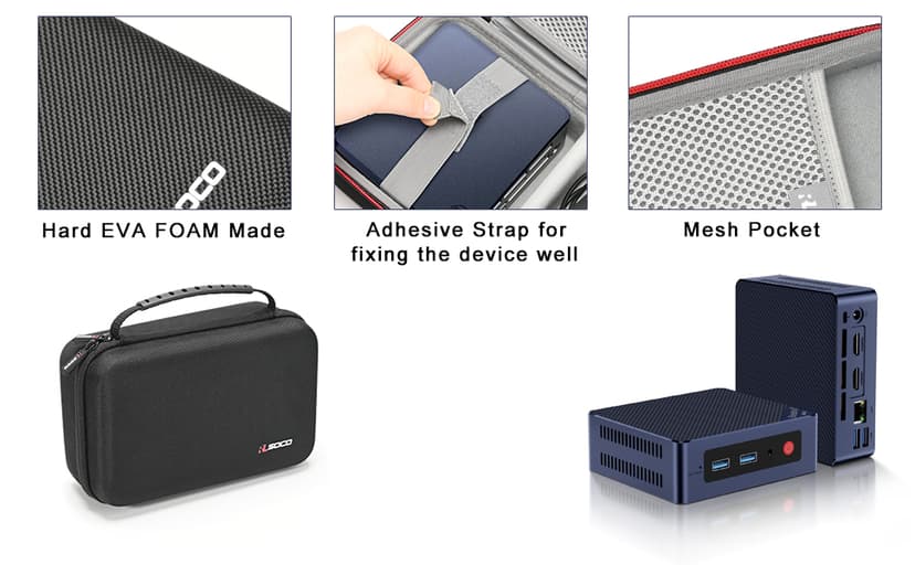 RLSOCO Computer Case for GMKtec M7/G3 Plus/M5 Plus/K8 Plus/M2 Pro & Beelink Mini SER5 Pro/EQR5/S13/EQ14/EQI12/EQR6/S13 PRO/S12 Pro & GEEKOM A6/Air12/A5/A8/IT13/IT12 Mini PC