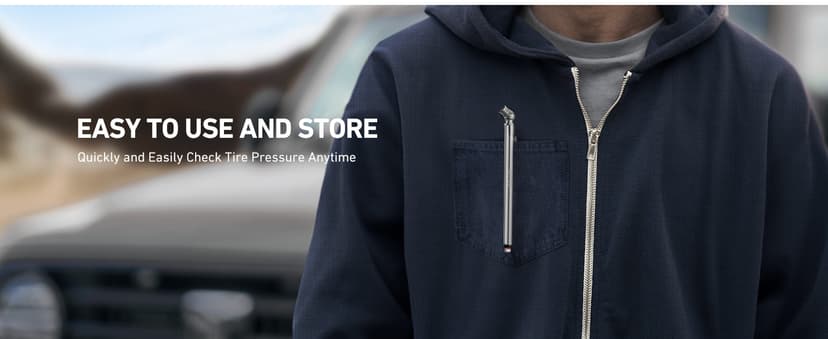 AstroAI Pencil Tire Pressure Gauge 2 Pack 10-75PSI, Calibrated to ANSI B40.1 Grade B (2%), Stainless Steel Body, Metal Made Nozzle 3 Measurements for Cars, Bikes, Vehicles