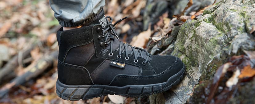 FREE SOLDIER Waterproof Hiking Work Boots Men's Tactical Boots 6 Inches Lightweight Military Boots Breathable Desert Boots